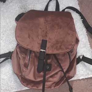Suede backpack